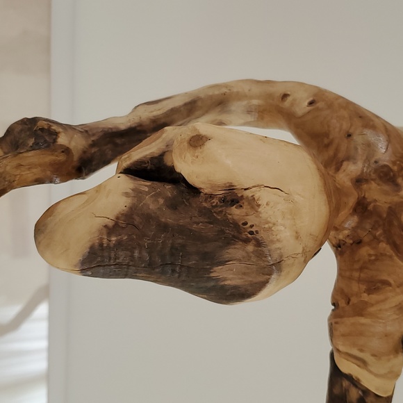 Al One Piece Wood Sculpture - Picture 9 of 12